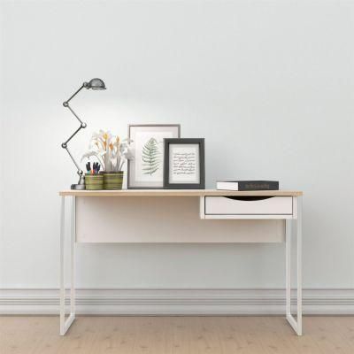 White Simple Office Staff Computer Writing Desk with Drawers for Sale