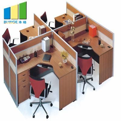 4-6 Person Linear Desk Cubicle Partitions Furniture Modular Office Workstations