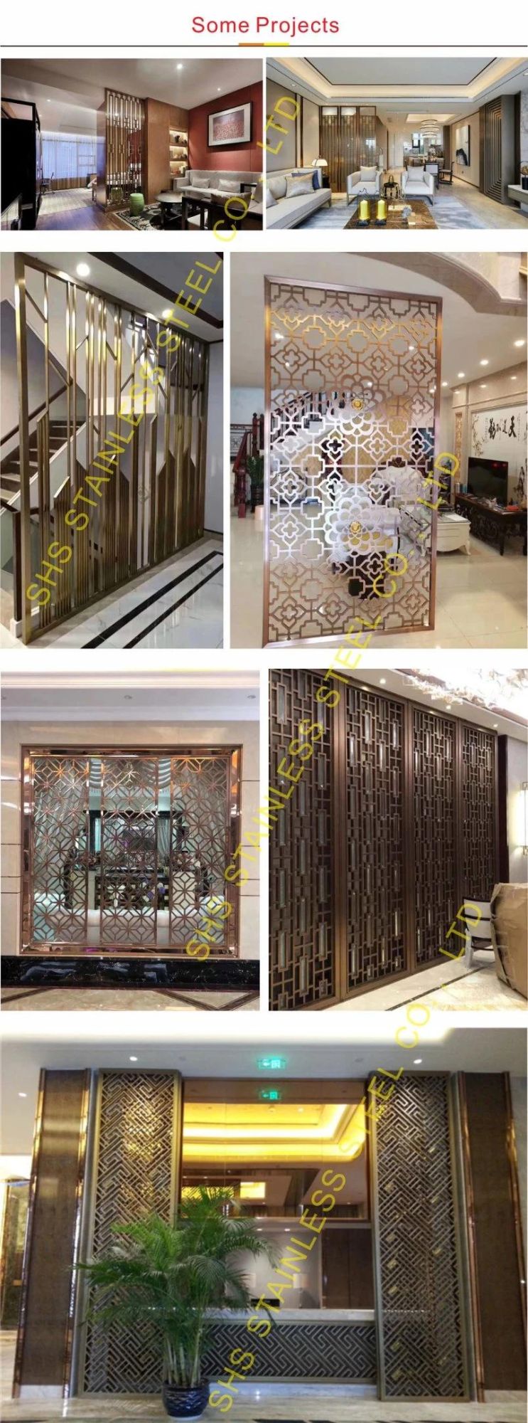 Fashion Design Art Carving Metal Room Partitions