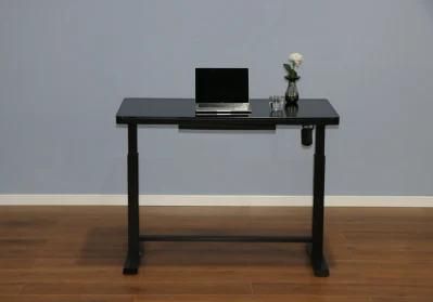 Office Home Ergonomic Single Motor Electric Sit Stand Glass Height Adjustable Standing Desk
