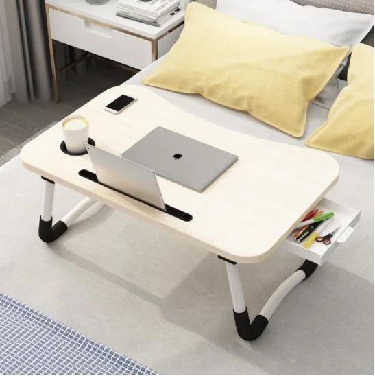 Folding Table Children′ S Study Table Bed Small Table Laptop Table Student Bed Desk with Drawer