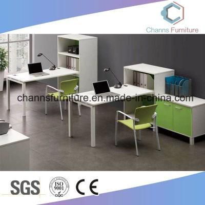 Simple White Office Table Straight Workstation with File Cabinet (CAS-W1890)