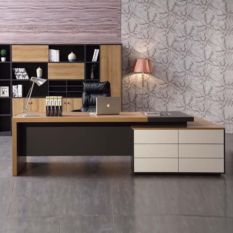 Modern Design Office Melamine Manager Boss CEO Executive Desk Table