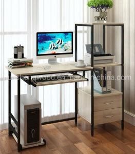 Simple Morden Melamine Chipboard Computer Desk with Drawer Cabinet