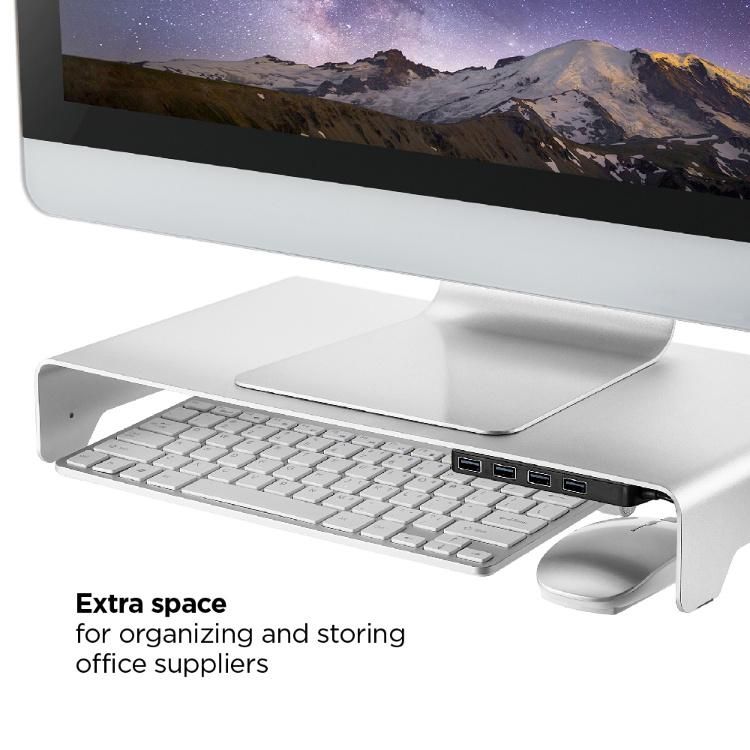 Wholesale Aluminum Laptop & Monitor Riser with 4 USB Ports