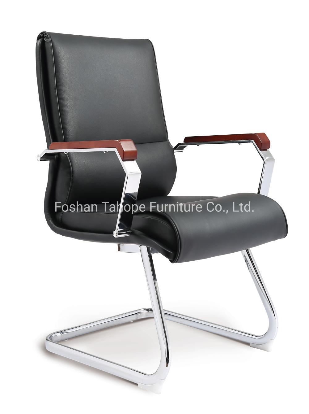Full Leather Office Ergronomic Conference Chair for Staff and Visitor