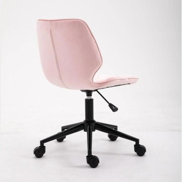 Fabric Office Bar Chair with Wheels Swivel Bar Staff Stool