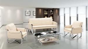 Modern Simple Beige PU Office Sofa