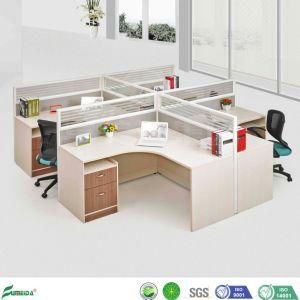 Modern Office Furniture Round Shape 4 Seats Workstation (AP15202-4A)