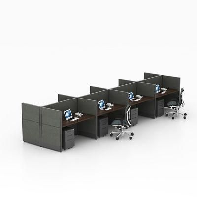 Modular Customized Size Aluminum Profile Call Center Workstation Used Screen Fabric Office Desk Partition with Cabinet