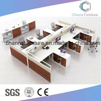 6 Seats Office Cubicle Wooden Computer Desk Workstation