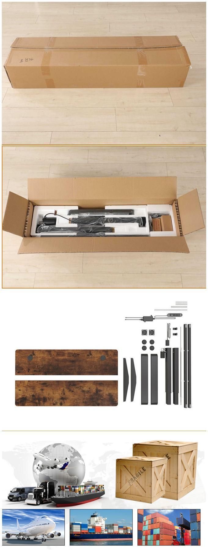 K/D Packing Manual Hand Crank Height Lifting Sit to Stand up Standing Office Computer Desk