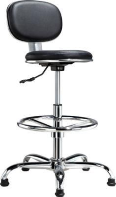 1 Lever Adjustable Mechanism 320mm Chrome Base Fixed Glider 260mm Gas Lift PU Upholstery for Seat and Back Stool Chair