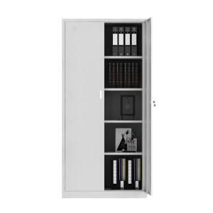 Modern Office Furniture Adjustable Shelves Swing Door Lockable File Cabinet with Handles Steel Storage Book Cupboard