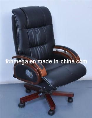 CEO Chair Wooden Leather Swivel Boss Chair, Office Chair Hot in Western (FOH-9928)