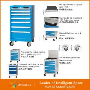 Modern Metal Stainless Steel Blue Cheap Tool Cabinet with Wheels