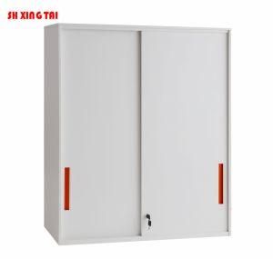 Half-Height 3 Tiers Sliding Door File Cabinet Made of Metal