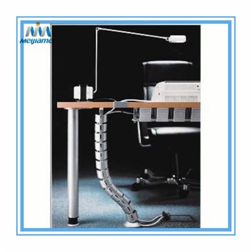 Office ABS Plastic Cable Manager for Desk in Silver Color
