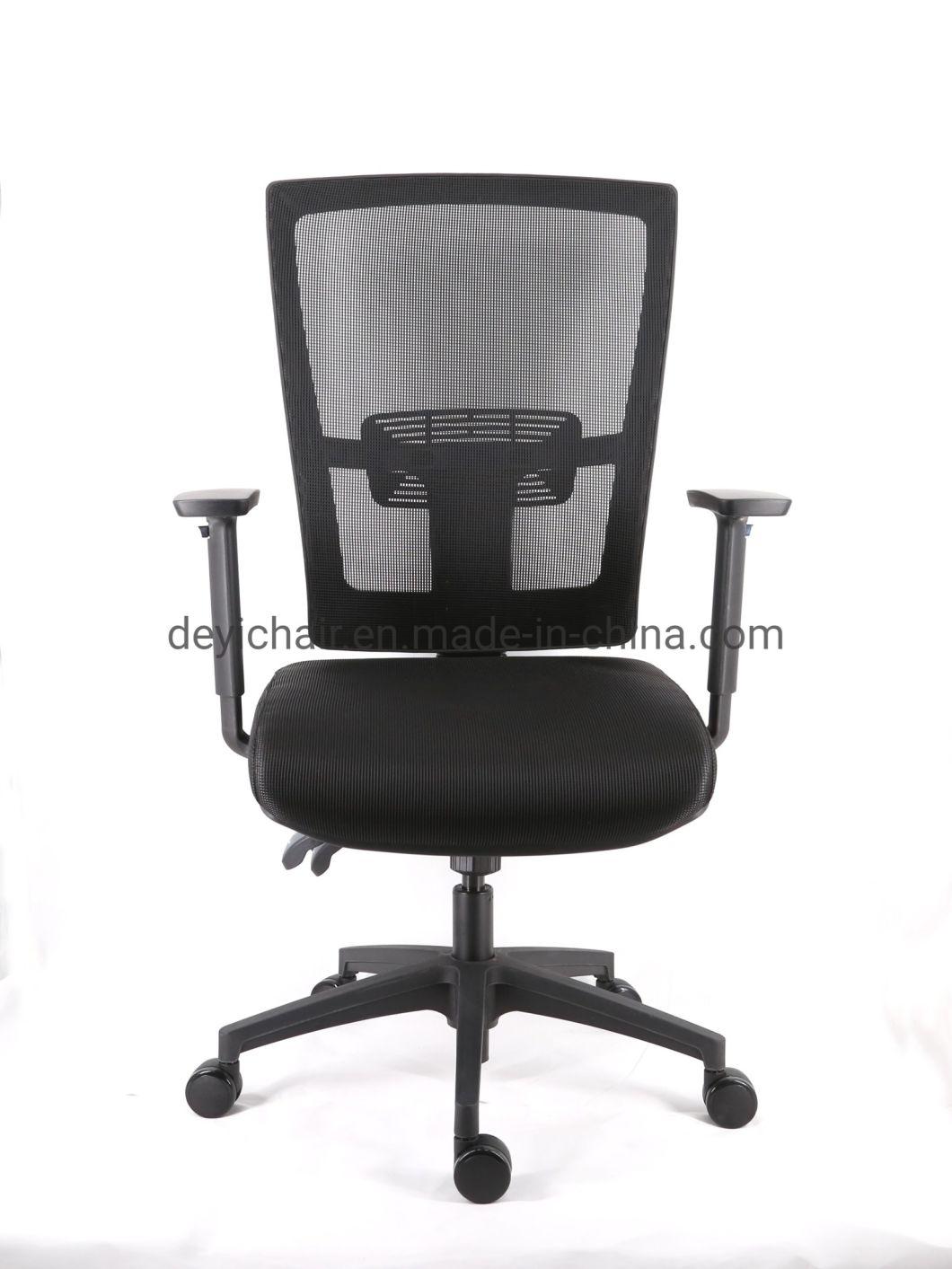 3 Lever Heavy Duty Mechanism Nylon Base and PU Castor with Adjustable Arms and Lumbar Support Chair