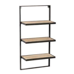 3 Shelf Solid Wood Leaning Bookcase
