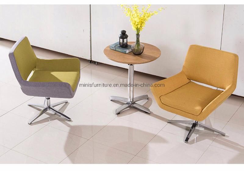 (M-CT364) Popular Home/Office Lounge Leisure Fabric Visitor Chair with Armrest and Table