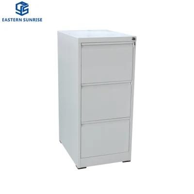 Metal 3-Drawer Filing Cabinet with Anti-Tilt System for Office