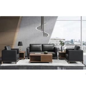 Modern Genuine Leather Sofa Office Sofa Boss Room Sofa