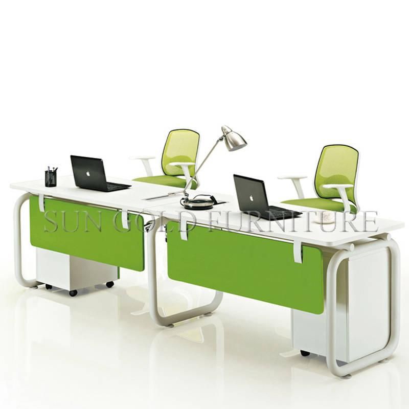 Cheap Price L Shape Office Desk White Office Table Office Furniture (SZ-OD120)