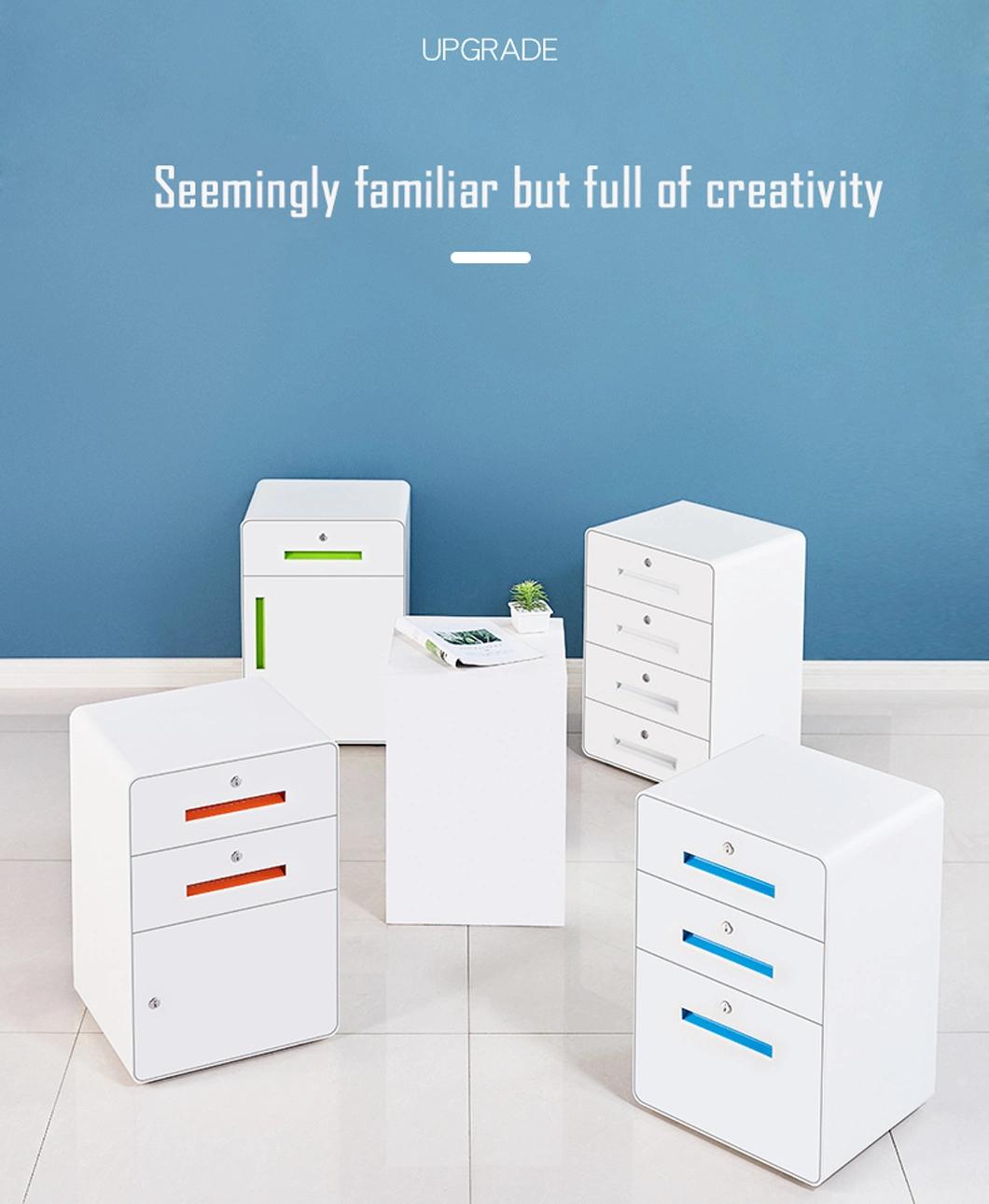 Table Cabinet Mobile Type 3 Drawer Steel Mobile File Cabinet