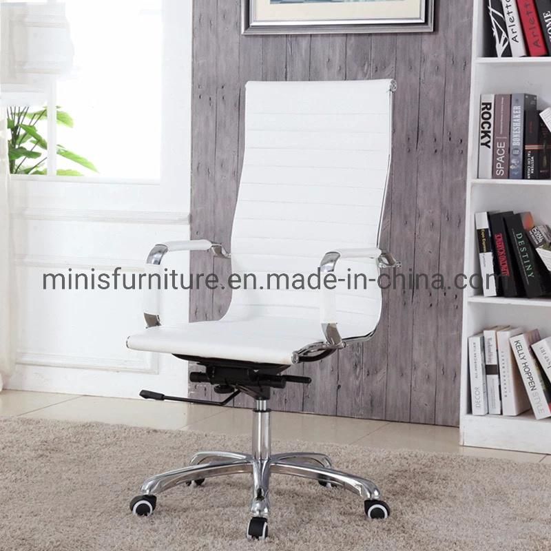 (MN-OC288) White Leather High Back Visitor Non-Movable Meeting Chair Furniture