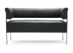 New Design Office Sofa, Black Leather Cover-Dl-712