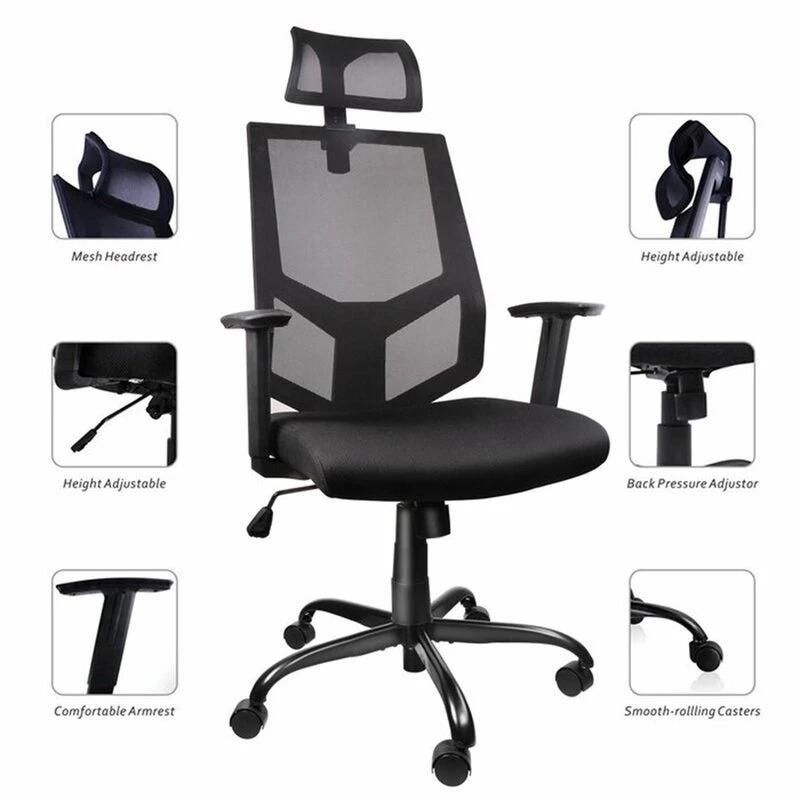 Ergonomic Design Adjustable Upholstery Mesh Conference Office Desk Chair