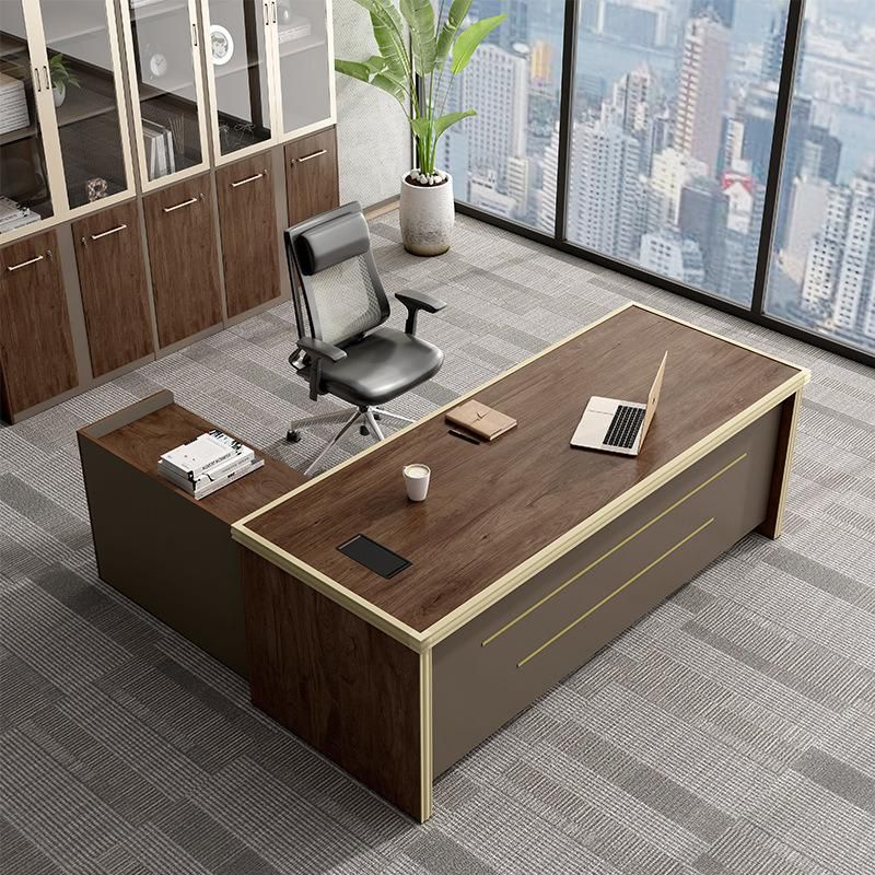 Modern Executive Office Wooden Computer Writing Study PC Desk Table