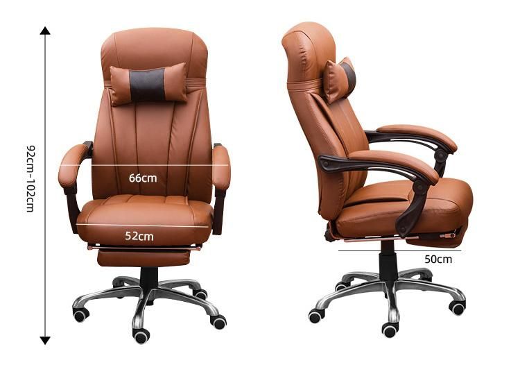 2022 Cheap Luxury Office Chair Swivel PU Leather Ergonomic Boss Executive Officer Chair with Footrest