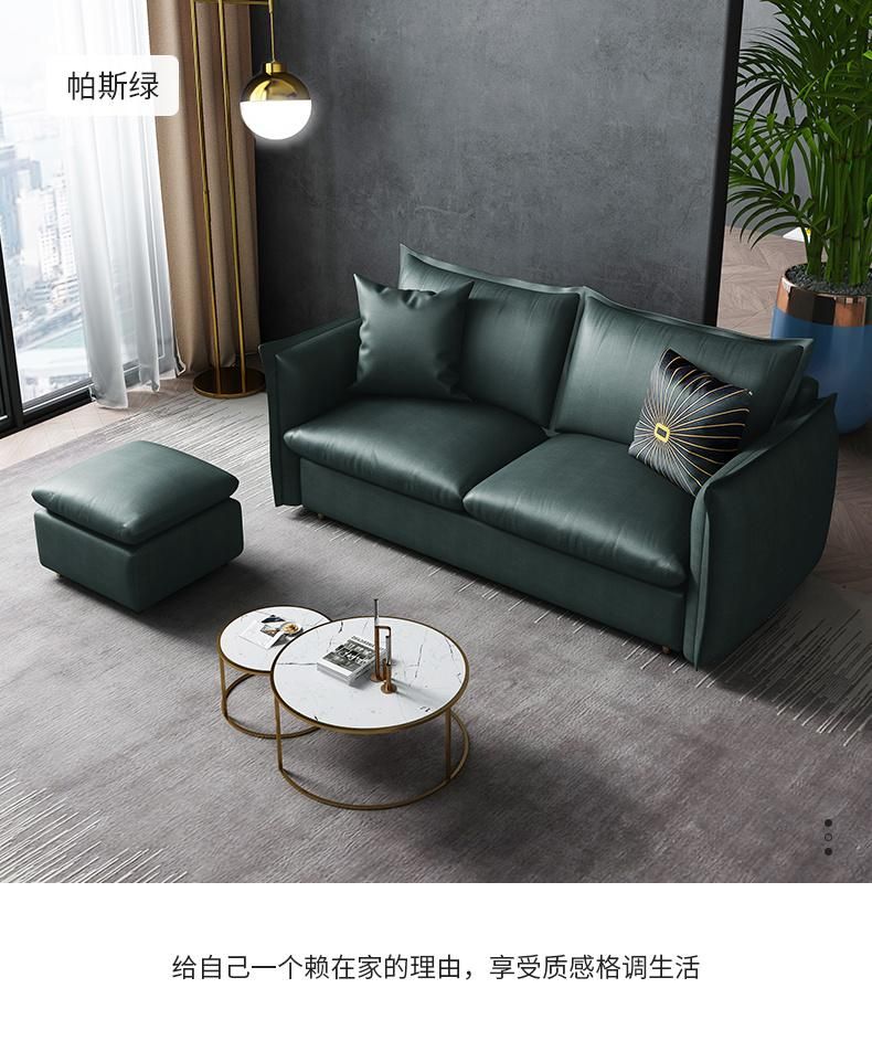 1+1+3 Seat Plating Hardware Sofa Foot Sofa Benches with Slender Armrest