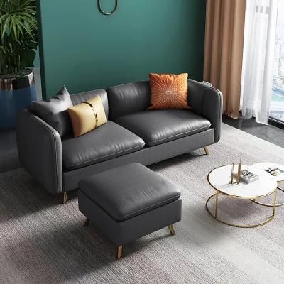 PU Leather Metal Legs with High Density Foam Iron Foot Metal Base for Office Living Room Sofa Sets