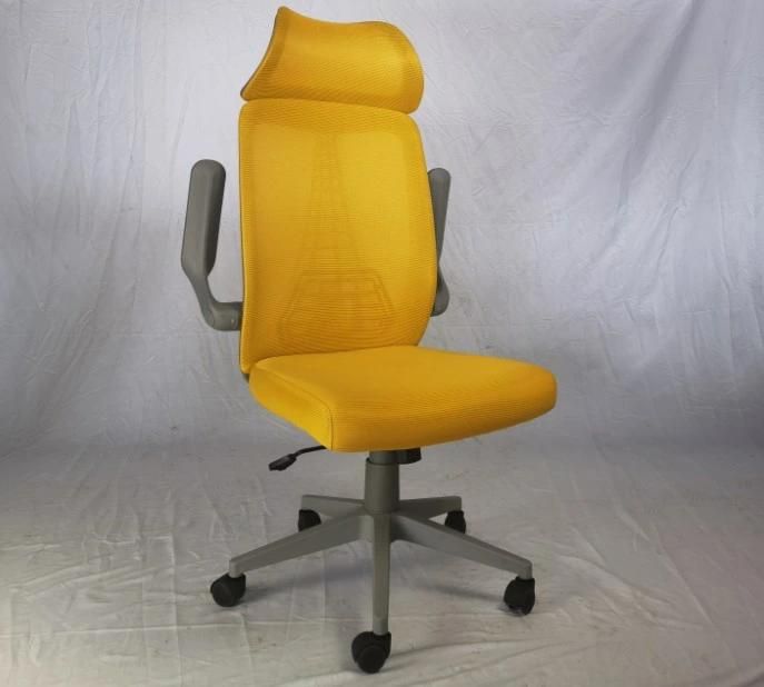 Adjustable Headrest Mesh Office Swivel Chair with High Back