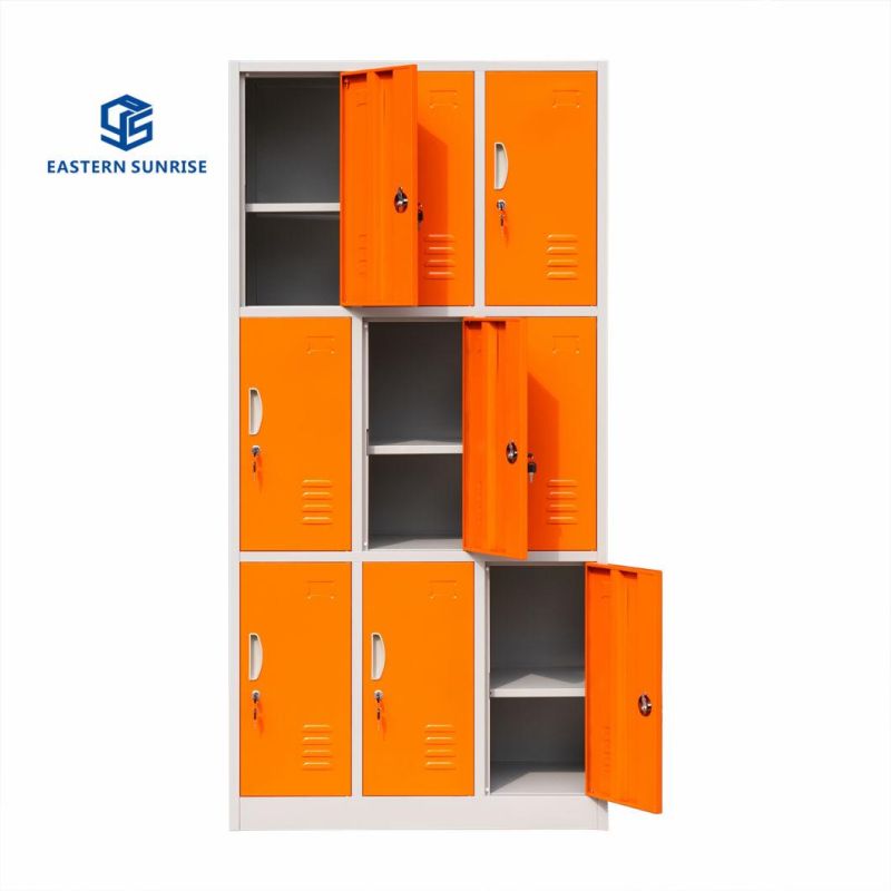 Metal Storage Cabinet Tall Locker with Adjustable Shelves and Locking Doors