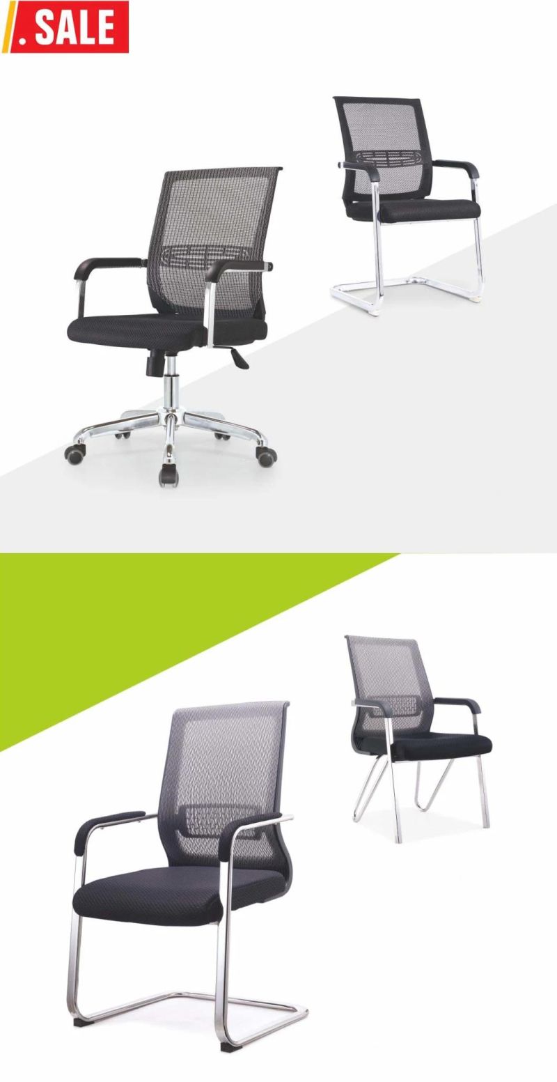 Hotsale Leisure Computer Black Mesh Office Chair with Chromed Metal Base