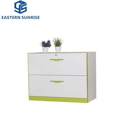 Home Furniture Hallway Storage Lateral 2 Drawer Steel Filing Cabinet