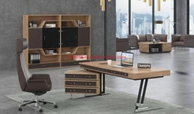 Fashionable Industrial Style Design Luxury Furniture Executive Leather Latest Office Table