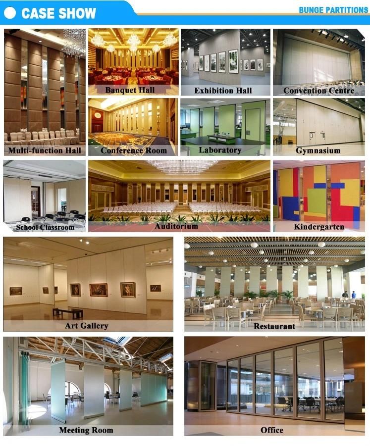No Automatic Fireproof Door Conference Room Sliding Folding Partition Wall System