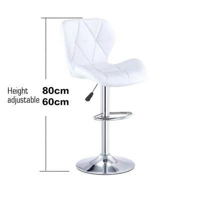 White Lifting Bar Chair Swivel Bar Stool Bar Seat