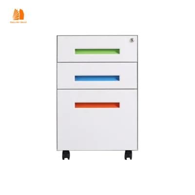 Metal Office Furniture High Quality 3 Drawers Mobile Filing Cabinet