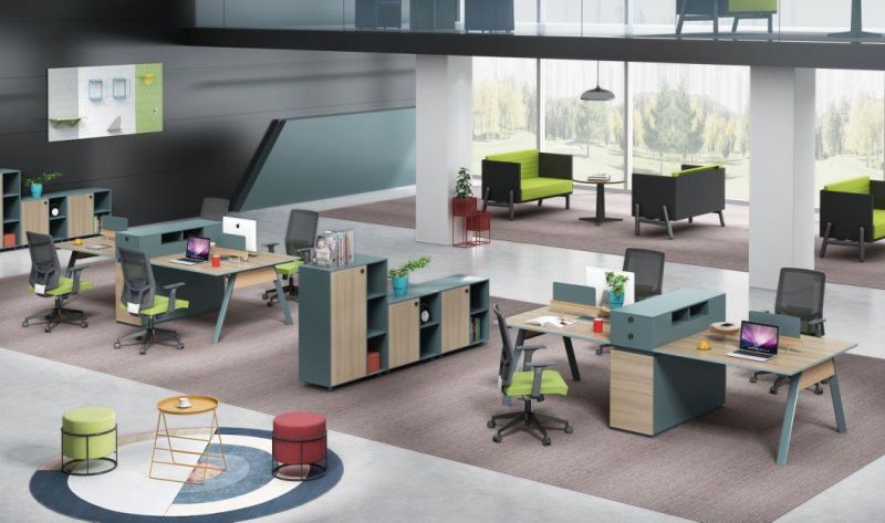 Foshan Furniture Office Table Workstation Four Person Desks for Employee