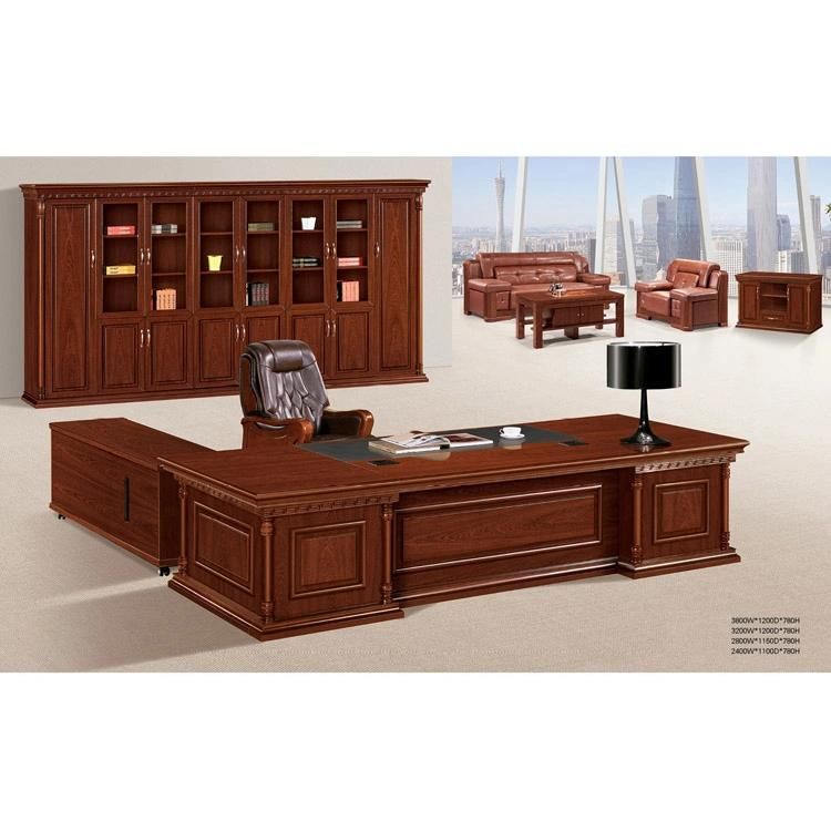 Wood Veneer Boss Office Executive Desk L Shape