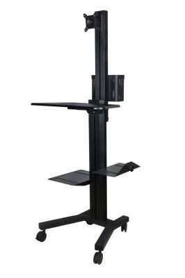 Mobile Computer Workstation 10-24&quot; Single Monitor Wheelbase