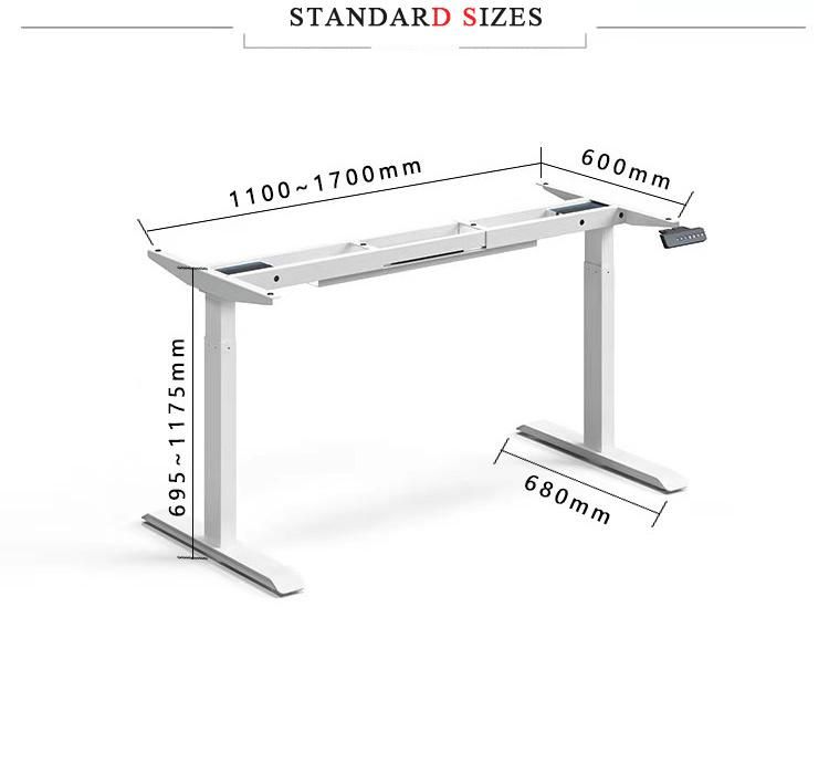 Wholesale Double Dual Motor Ergonomic Electric Lifting Foot Adjustable Height Electric Standing Office Study Table