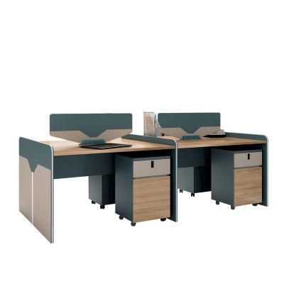 Moodern Cubicle Call Center Wooden Modular Furniture Commercial Partition Computer Table Open Desk Office Workstation