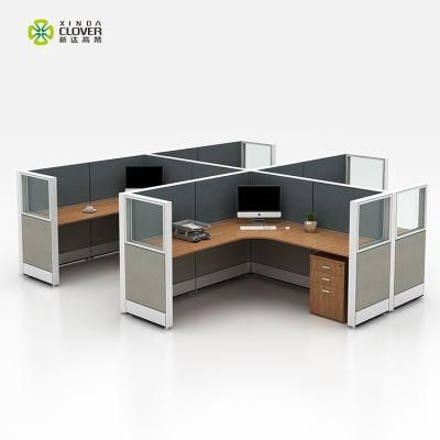 Cheap Modern Call Center Furniture E1 Melamine Board Customized Staff Office Workstation